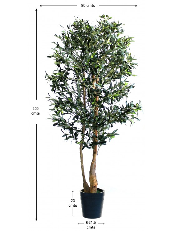 Oliveira Artificial com Tronco Natural 200cm