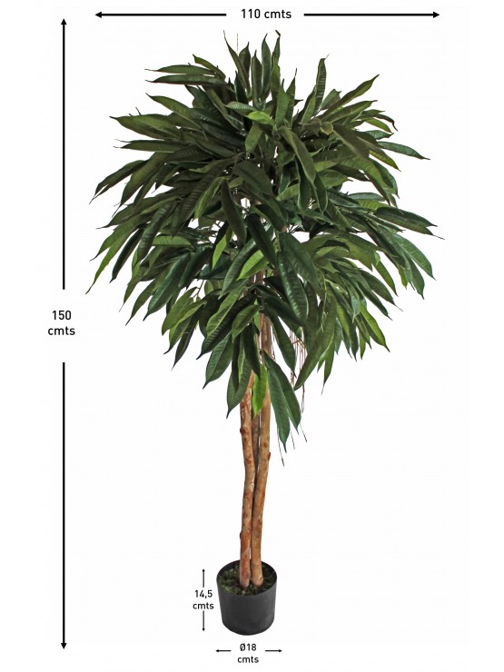 Árvore Longifolia Artificial com Tronco Natural 150cm
