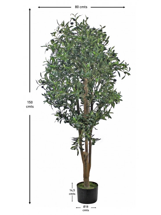 Oliveira Artificial com Tronco Natural 150cm