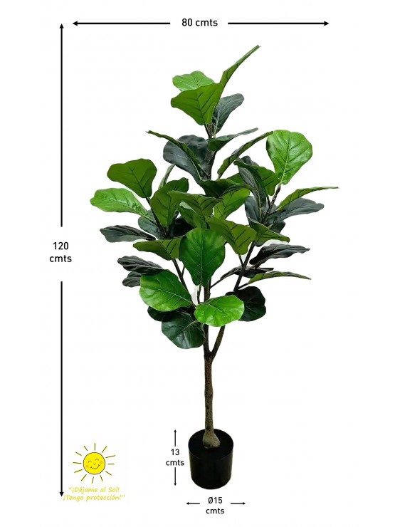 Árvore Ficus Lyrata Artificial Exterior 120cm