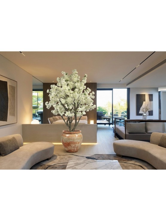 Árvore Amendoeira Branca Artificial 250cm