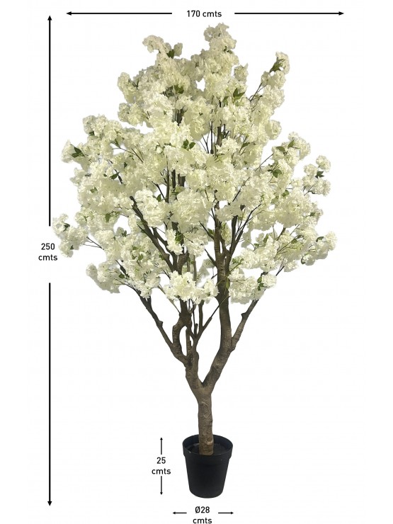 Árvore Amendoeira Branca Artificial 250cm
