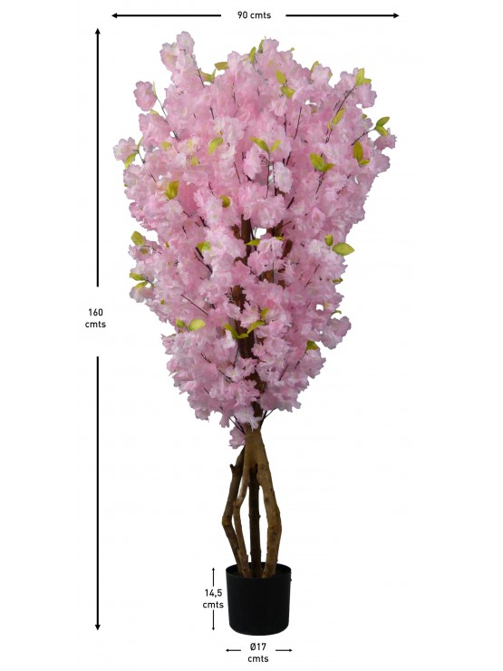 Árvore Amendoeira Rosa Artificial 160cm