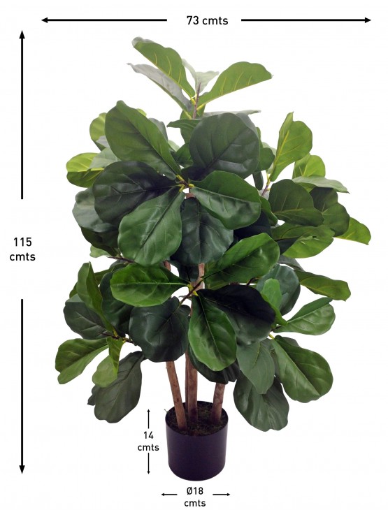 Árvore Ficus Lyrata Artificial com Tronco Natural 115cm