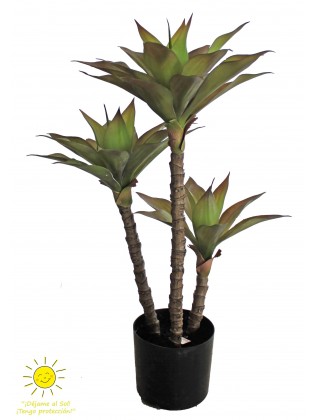 Árvore Agave Artificial 3 Talos Exterior 92cm
