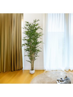 Árvore Bambu Artificial com Tronco Natural 230cm