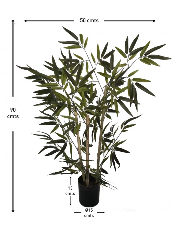 Árvore Bambu Artificial com Tronco Natural 90cm