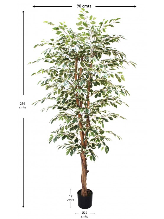 Árvore Ficus Matizado Artificial 210cm