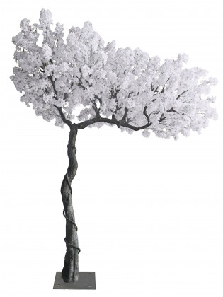 Árvore Lilás Branco Artificial 320cm