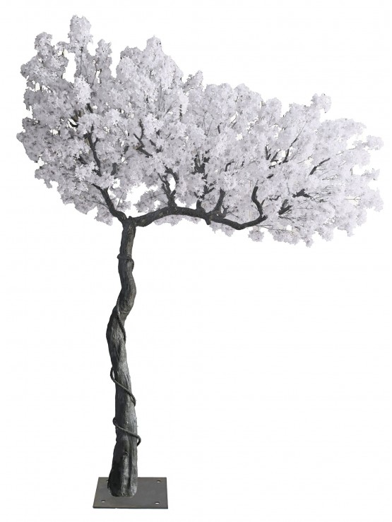 Árvore Lilás Branco Artificial 320cm