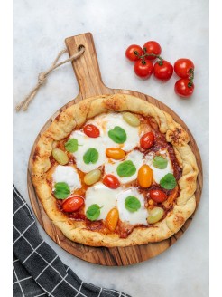 Tabua de cortar redonda para Pizza Madera Teca 40x28 cm