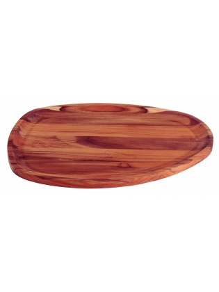 Tabua de Madeira Teca Churrasco Premium 44x33 cm