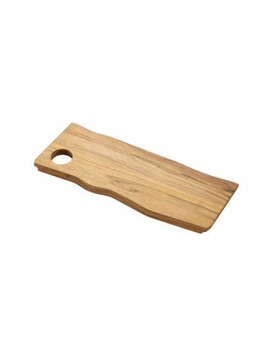 Tabua Retangular de Madeira Teca Savia 40x15cm