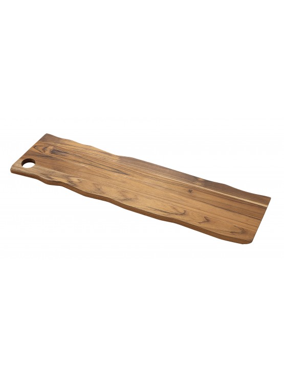 Tabua Retangular de Madeira Teca Savia 80x20cm