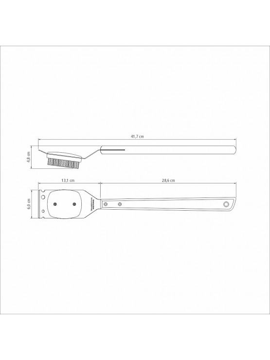 Escova de limpeza para grelha Tramontina com cabo de madeira 42 cm