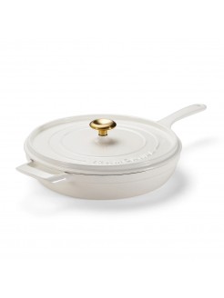 Frigideira Tramontina Latte em ferro fundido esmaltado com tampa, 30 cm - 3,8 L