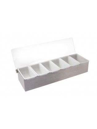 Porta Condimentos 6 Divisórias Inox