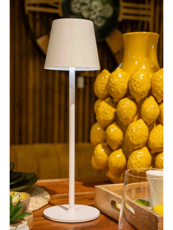 Candeeiro de Mesa Alto Branco