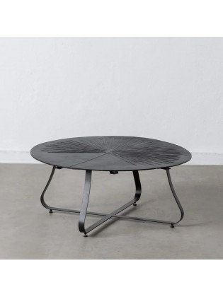 Mesa de Café Preta Estrutura Ferro/Alumínio - Lounge
