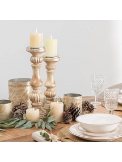 Castiçal Branco Ferrugem 38cm