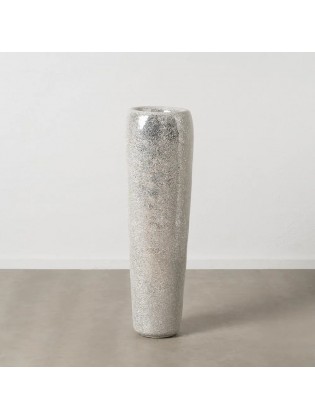 Vaso Branco Fibra de Vidro Espelhado127cm