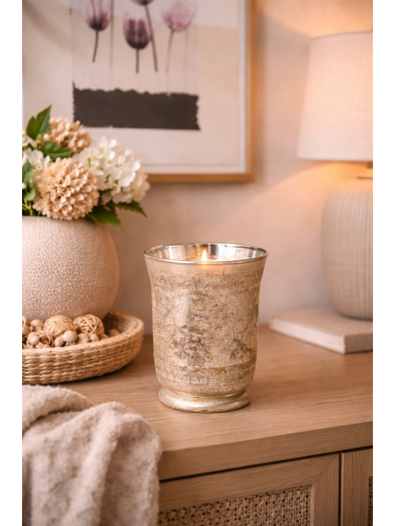 Castiçal Branco Ferrugem 23cm