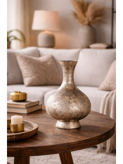 Vaso Branco Ferrugem Cristal