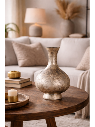 Vaso Branco Ferrugem Cristal