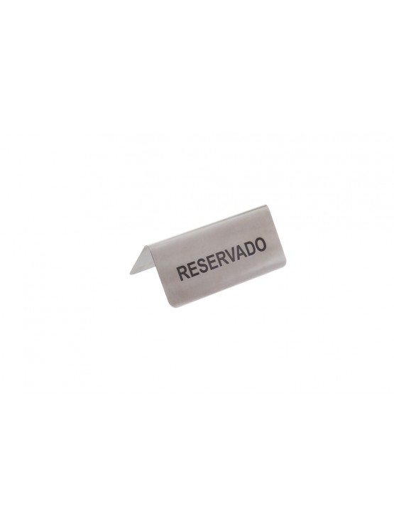 Placa Reservado Inox Conjuntos 6 unidades