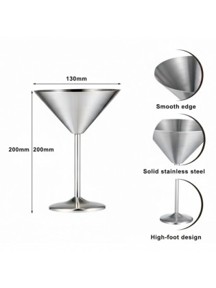 Copo Martini Inox 200ml Caixa 6 Unidades