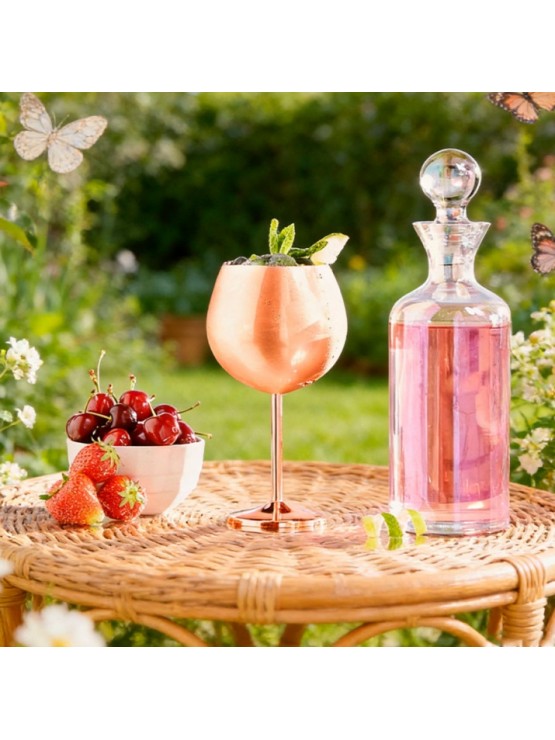 Copo Gin Inox Cobre 500ml Caixa 6 Unidades