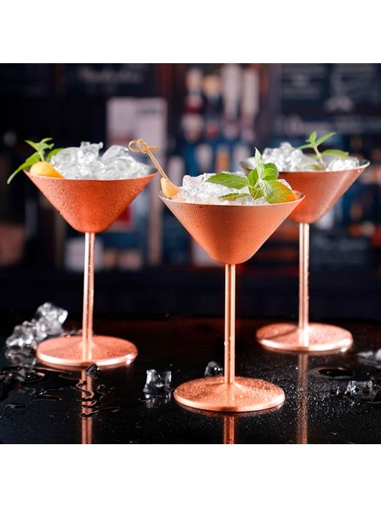 Copo Martini Inox Cobre 200ml Caixa 6 Unidades