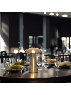 Candeeiro de Mesa Cogumelo Dourado