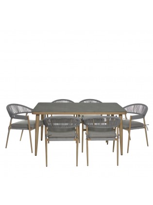 Conjunto Jardim 7 Peças Alumínio