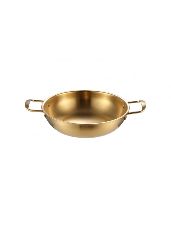 Frigideira 2 Asas para Servir Inox Dourado 1.9L Ø23x6,5cm