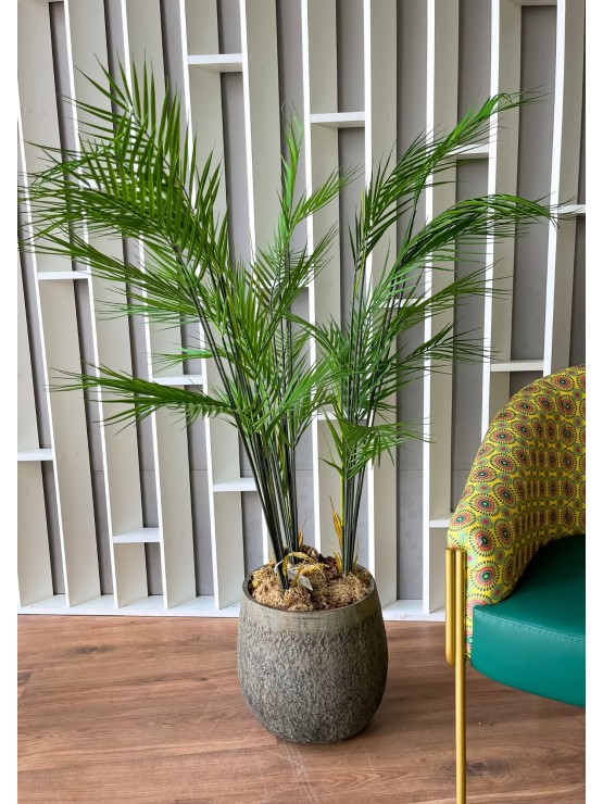 BOJUDOS Vaso + 3 folhas de palmeira