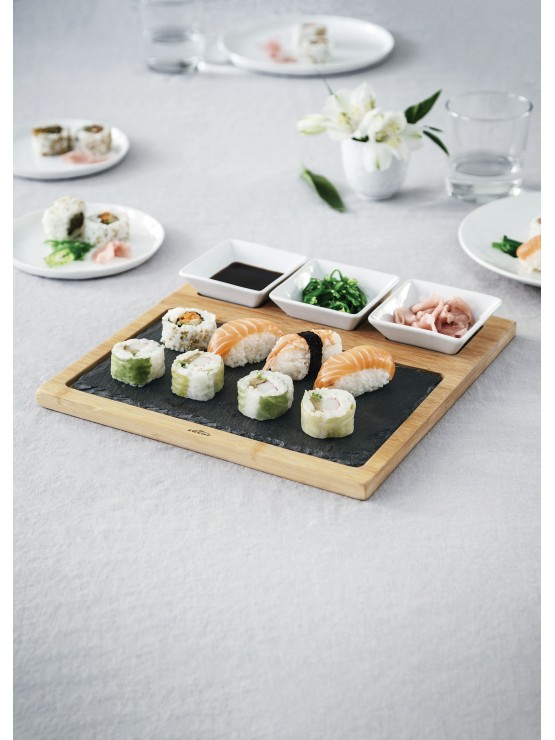 Tábua de madeira e Ardósia para Sushi