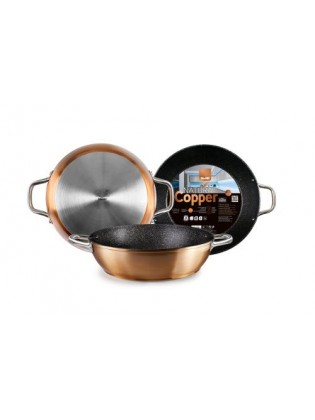 Frigideira /Sertã  Funda C/Asas Alumínio 28cm NATURA COPPER | IBILI
