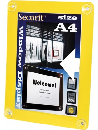 Porta-Cartazes Para Janela A4 Amarelo Securit 